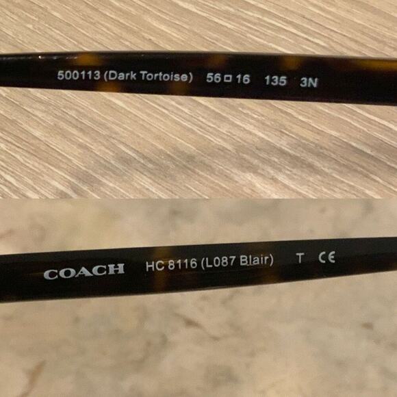 Coach Tortoise Brown Sunglasses - Picture 4 of 8